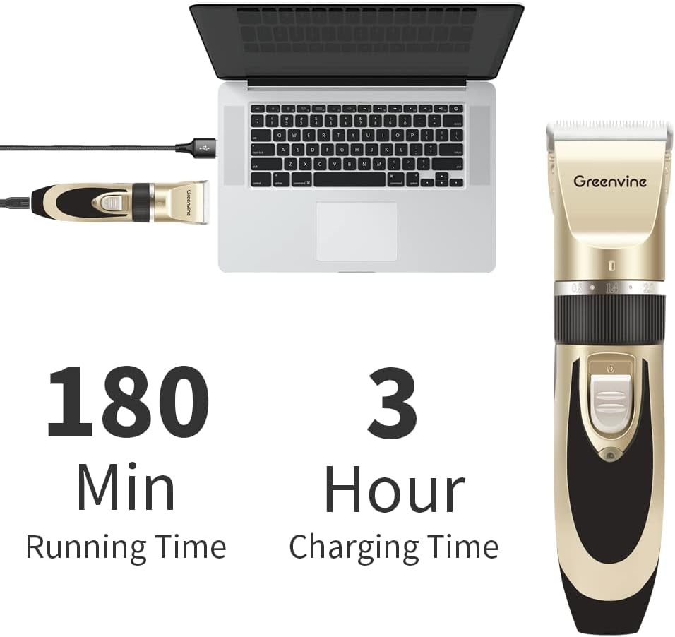 Professional Rechargeable Dog and Cat Grooming Kit with Hair Clippers and Remover