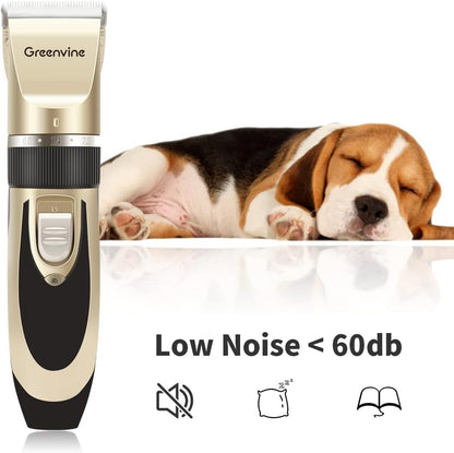 Professional Rechargeable Dog and Cat Grooming Kit with Hair Clippers and Remover