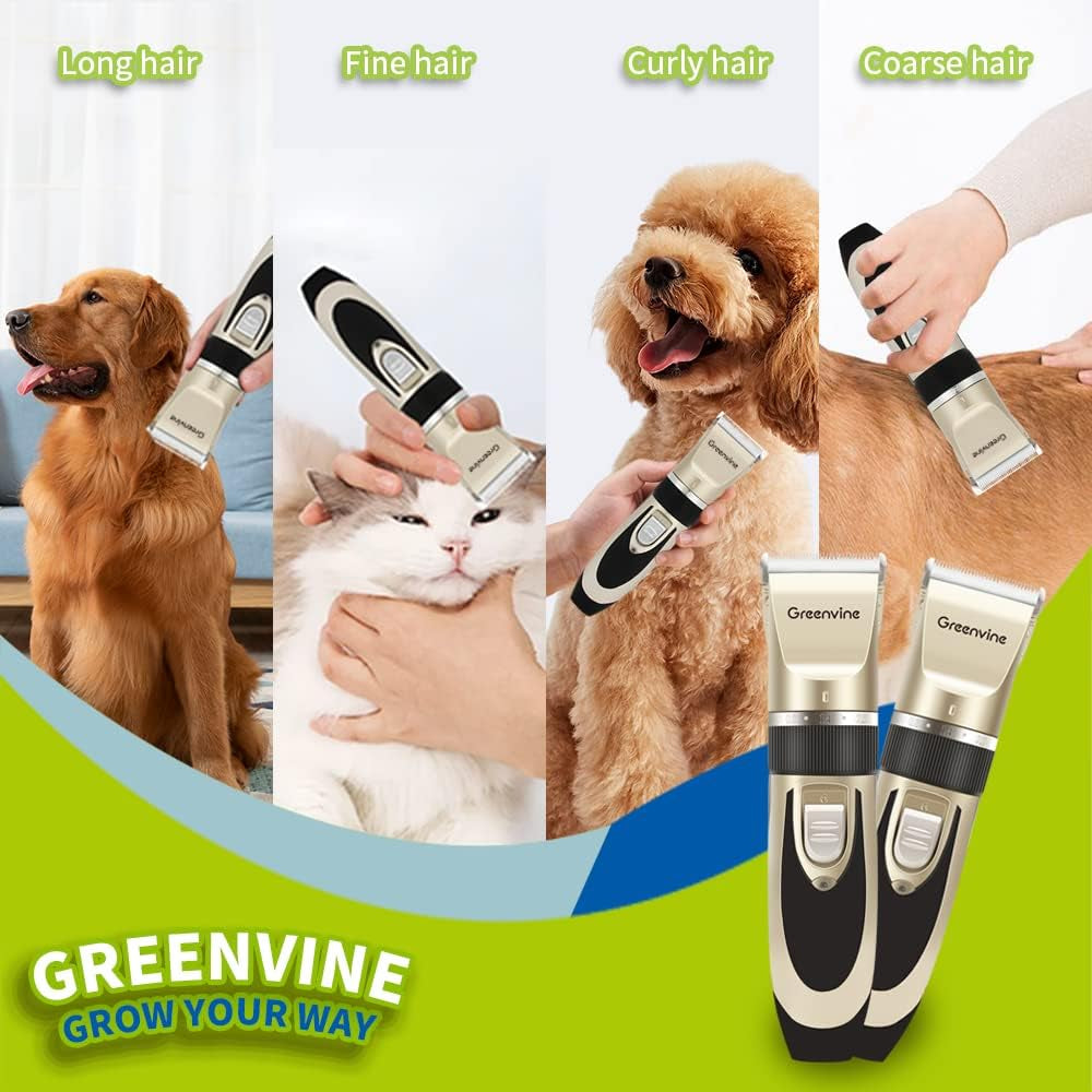 Professional Rechargeable Dog and Cat Grooming Kit with Hair Clippers and Remover